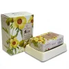 Sada tuhého mydla a miska na mydlo Cotton Flowers  150 gr