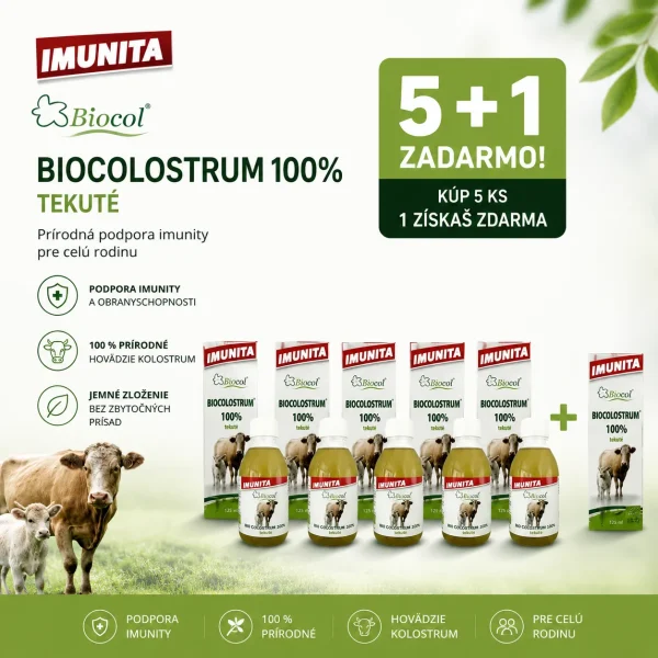 Bio colostrum tekuté 125 ml  AKCIA 5 + 1