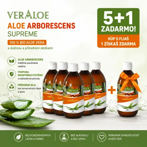 Veraloe Juice Aloe Arborescens organic 500 ml AKCIA 5 + 1