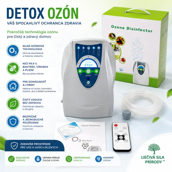 Detox Ozón - Ozónový dezinfikátor s ďialkovým ovládaním